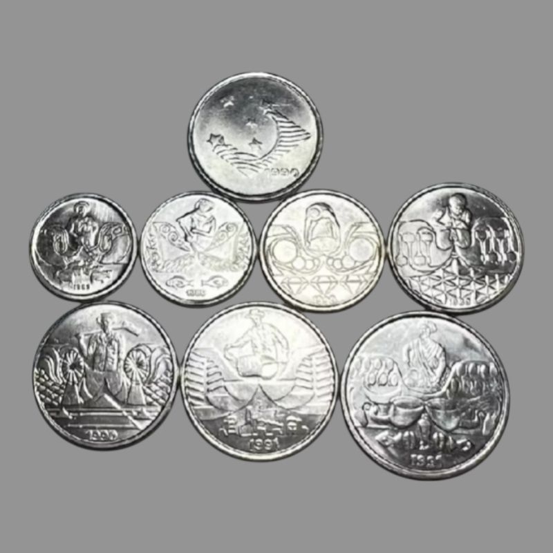 lote 08 Moedas série trabalhadores todas moedas SOB/FC