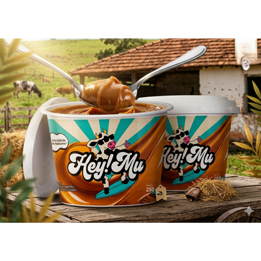 Kit 2 Doce De Leite Pote 250g Hey Mu Zero Açucar