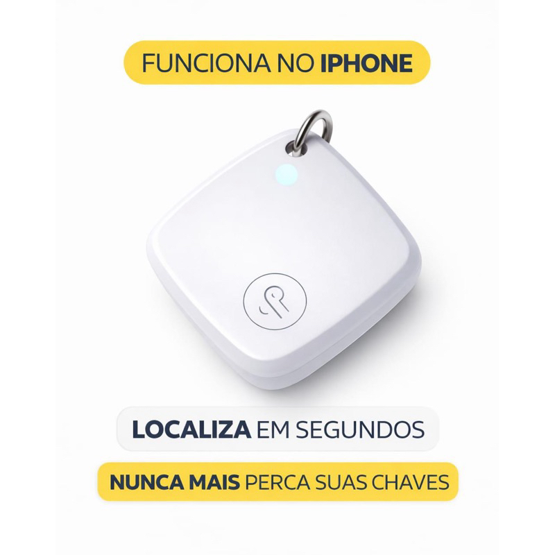Rastreador Chave GPS Find My Mini para Apple - iPhone, Tag Bluetooth