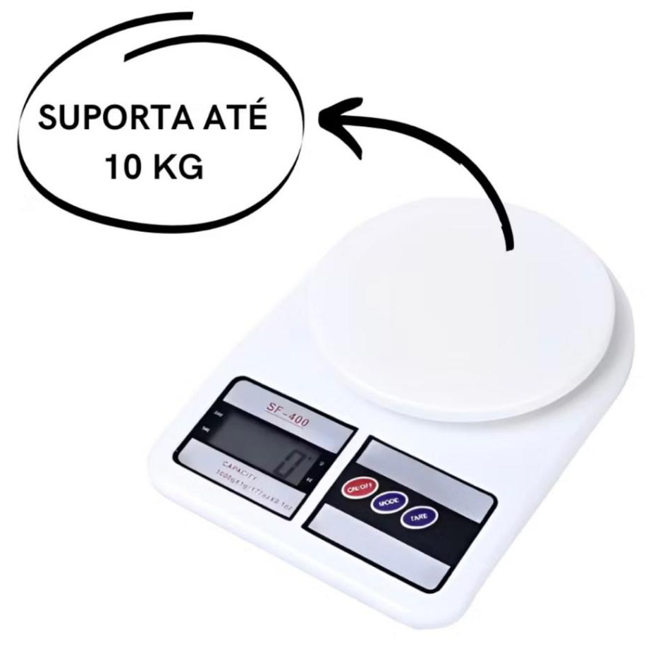 Balança Digital Alta Precisão Original até 10kg Cozinha Dieta Alimentos Super Precisa Nutrição Confeitaria