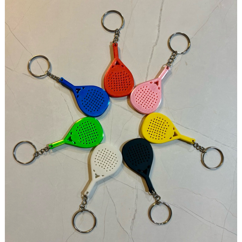 Chaveiro Raquete Padel Colorido | Miniatura Presente Criativo Esportivo