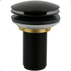 Valvula Click 7/8 Metal Inox Para Cuba Pia Banheiro Lavatorio Lavabo Preto Fosco Black Matte