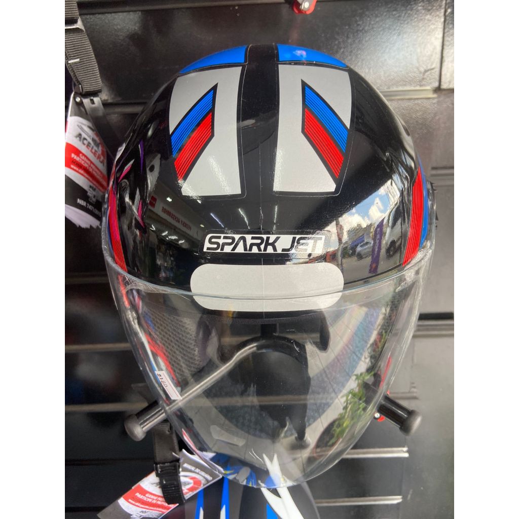Capacete Moto Aberto Ebf Spark Jet Sting Azul