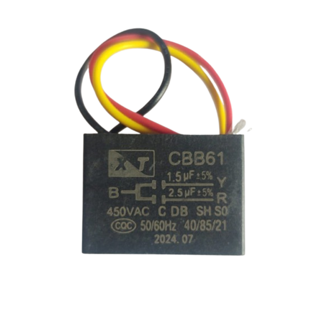 Capacitor Motor Ventilador Teto 3 Fios Cbb61 1,5+2,5uf 450v