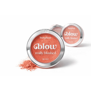 Blush Compacto Ruby Rose Glow Really Blushed Alta Pigmentação Efeito Iluminado Toque Aveludado em Oferta na Shopee