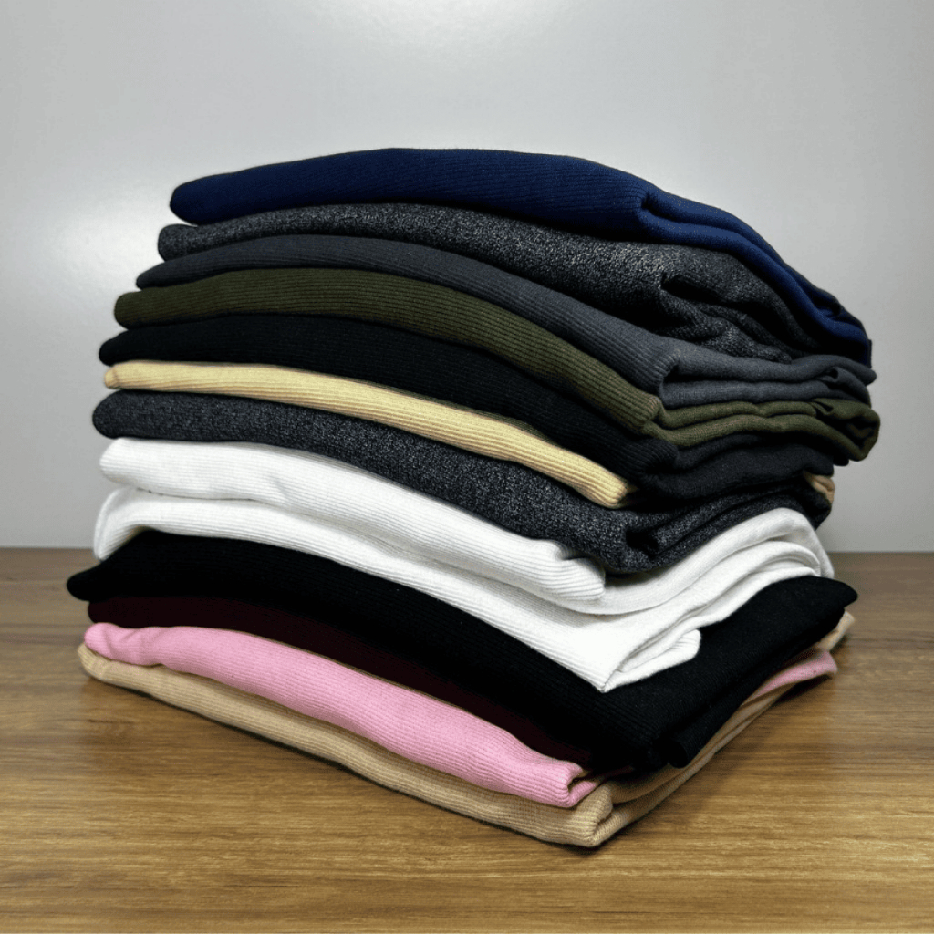 Pacote C/ Retalhos Ribana Canelada 2x1 G para punho, gola, vestidos, blusas Peças G grande acima de 80cm 1kg rendimen2m