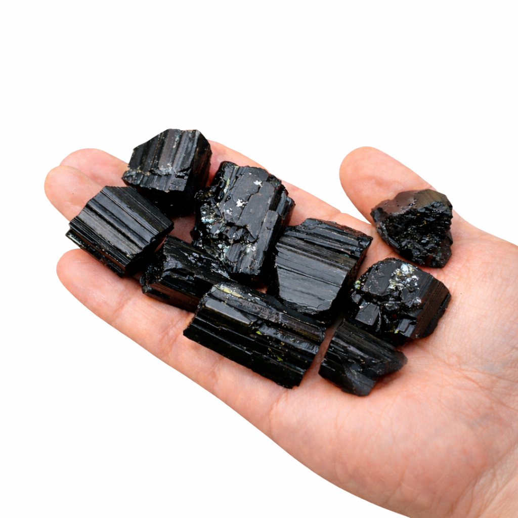 Turmalina Negra Pedra Bruta Proteção Energética Limpeza 100% Natural Proteção Espiritual Contra Inveja e Más Energias