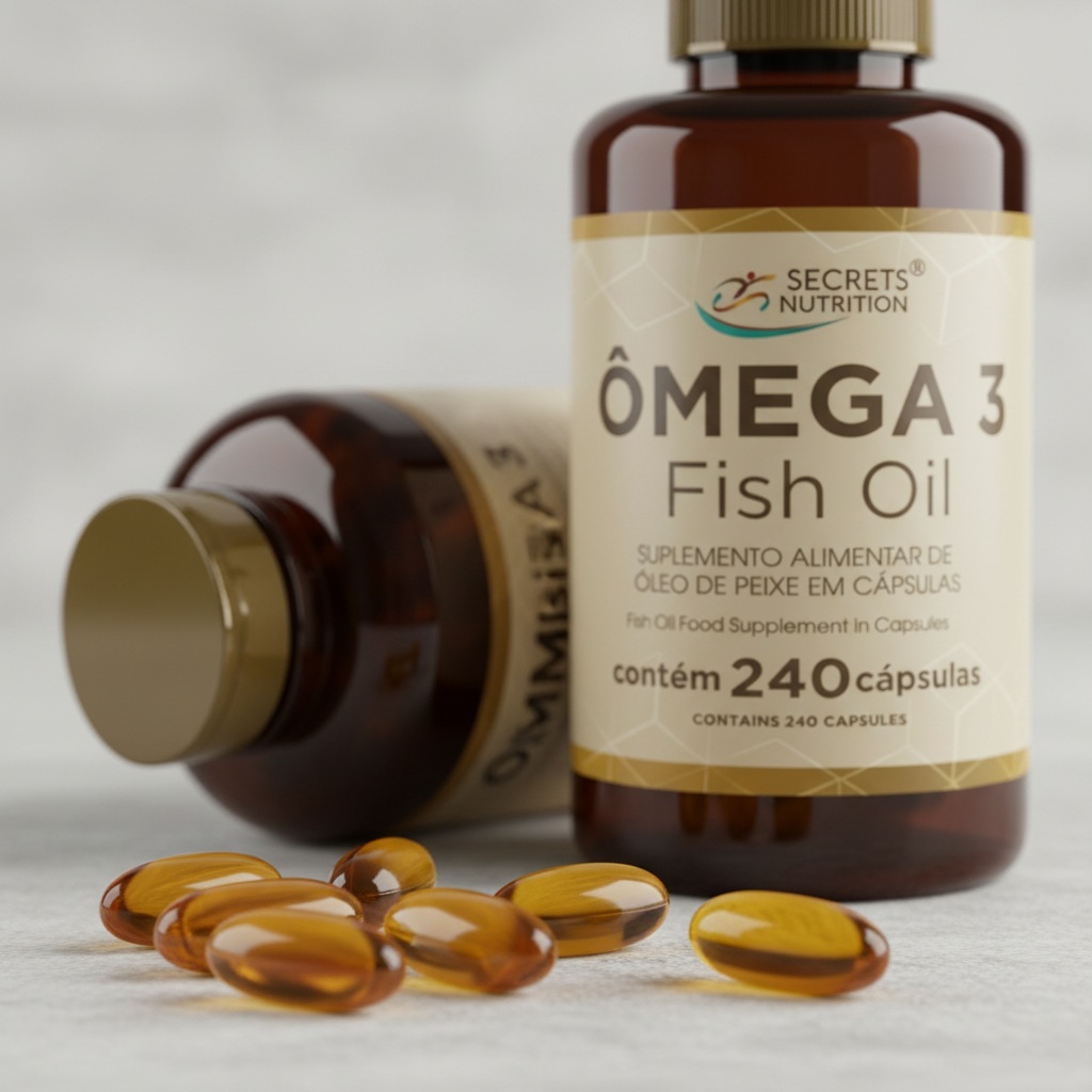 Super Ômega 3 Óleo de Peixe Fish Oil Supplement In 240 Cápsules Secrets Nutrition