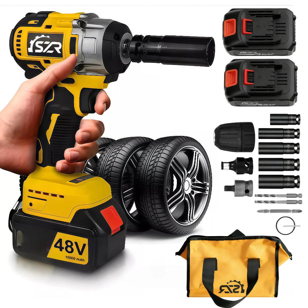 Parafusadeira Furadeira e Chave De Impacto 48v 02 Baterias Sem Fio Soquetes com Maleta Profissional em Oferta na Shopee