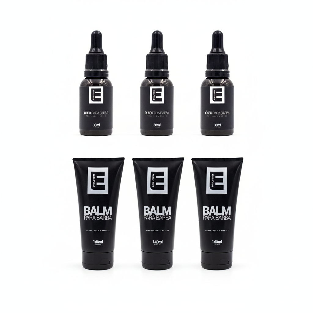 3 OLEO PARA BARBA 3 BALM PARA BARBA EVOLUTION BARBER