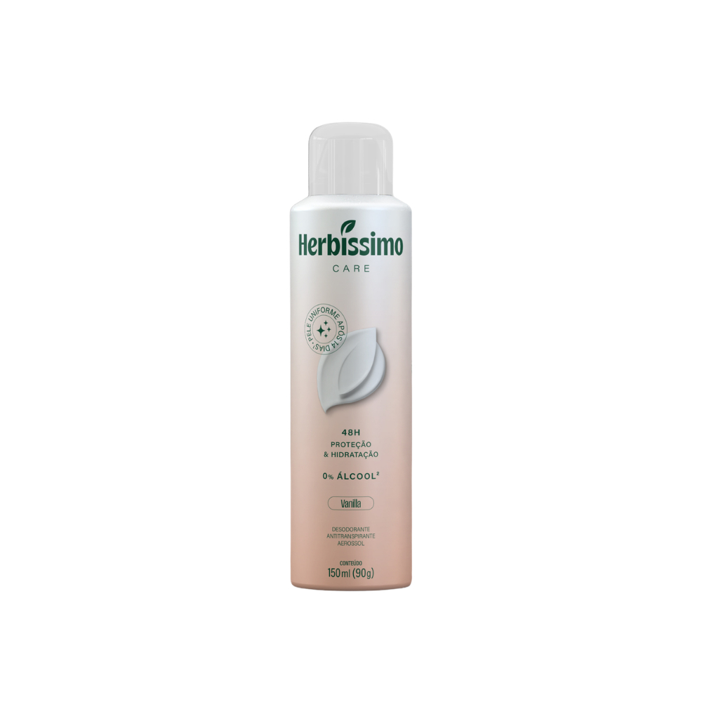 Desodorante Aerossol Antitranspirante Herbissimo Care Vanilla 150ml