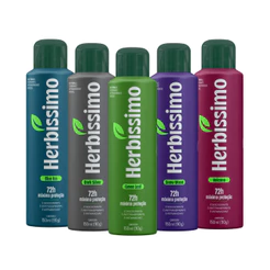 Kit Desodorante Antitranspirante Aerossol Herbíssimo Fragrâncias Variadas 150Ml (5 unidades)