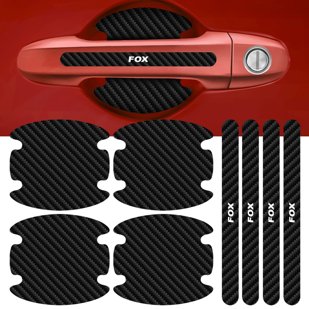 Kit Vinil Protetor Maçaneta Fox 2003 A 2021 Adesivo Anti Risco Efeito Carbono 4p