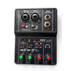 Mesa Som Profissional Console 2 Canais Gravação Computador