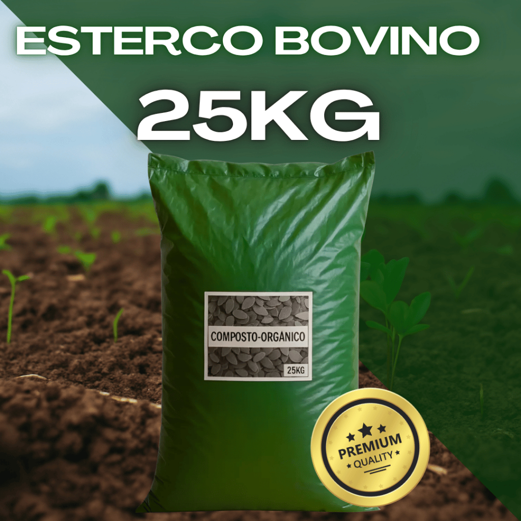Esterco Bovino Curtido 25kg Adubo Orgânico Fertilizante Para Solo Forte E Plantas Saudáveis Fortes em Oferta na Shopee