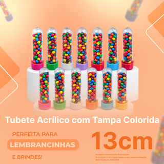 10 unidades Tubetes 13cm - Para Lembrancinhas - Várias Cores em Oferta na Shopee