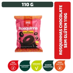 Rosquinhas Chocolate Sem Glúten Vegano 110 g