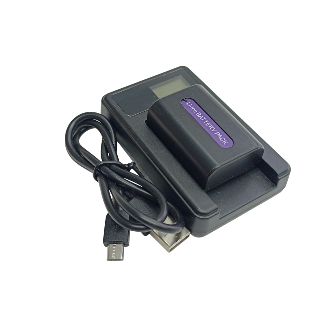 Carregador USB + Bateria Np-fh50 pra HC21E HC26E DVD610E DVD710E HC28E HC38E HC48E HC54E HC52E SR62E