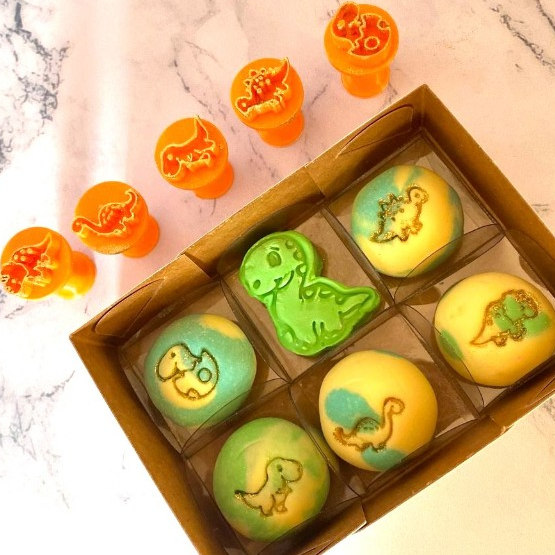 Carimbo para Brigadeiro Dinossauros 6 Pinos em Oferta na Shopee