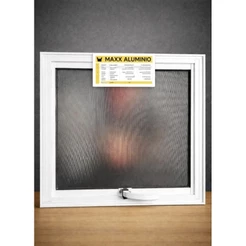 Janela para Banheiro 50x50 Alumínio Branco | Vitro Max Ar | Ventilação e Privacidade