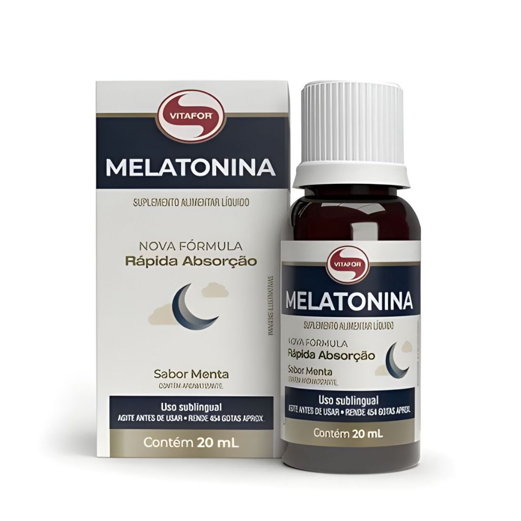 Suplemento em gotas Melato nina 210 mcg , 20ml Sabor Menta Vitafor