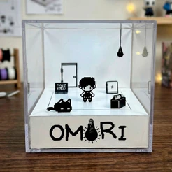 Omori cubo diorama 9x9 3D decorativo Decoração Nerd Geek Quarto Presente Criativo colecionável Cole