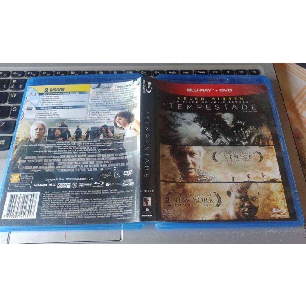 A Tempestade Bluray + Dvd Filme Dublado de Julie Taymor