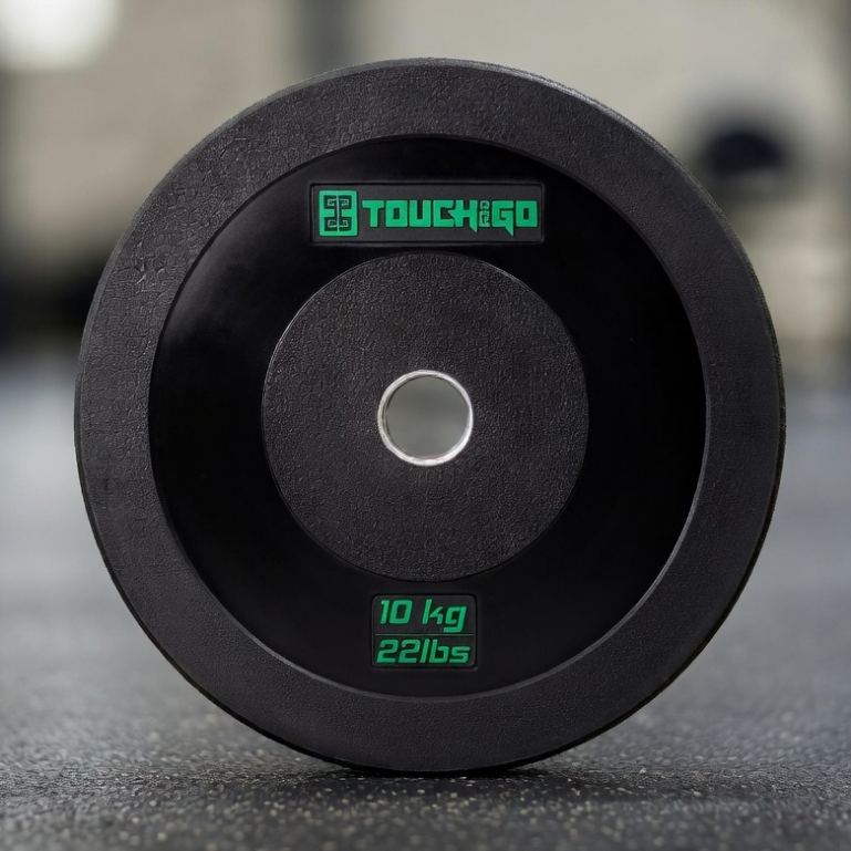 Anilha Olímpica Emborrachada Touch and Go 10kg Peso Profissional Academia -  (1 Unidade)