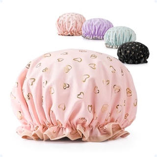 Toucas Cabelo Banho Camada Dupla Reutilizável Impermeável Dupla Face Anti Frizz De Plástico em Oferta na Shopee
