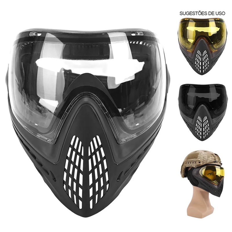 Máscara Dye FMA f1 Airsoft Lente Transparente