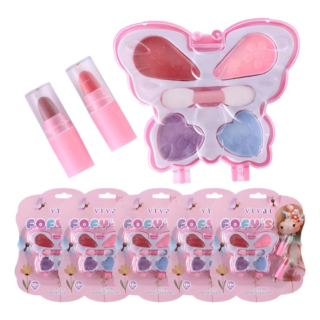 Paleta de Sombras Vivai Fofys Borboleta 4112 4 Cores Brilhantes - Mais vendido