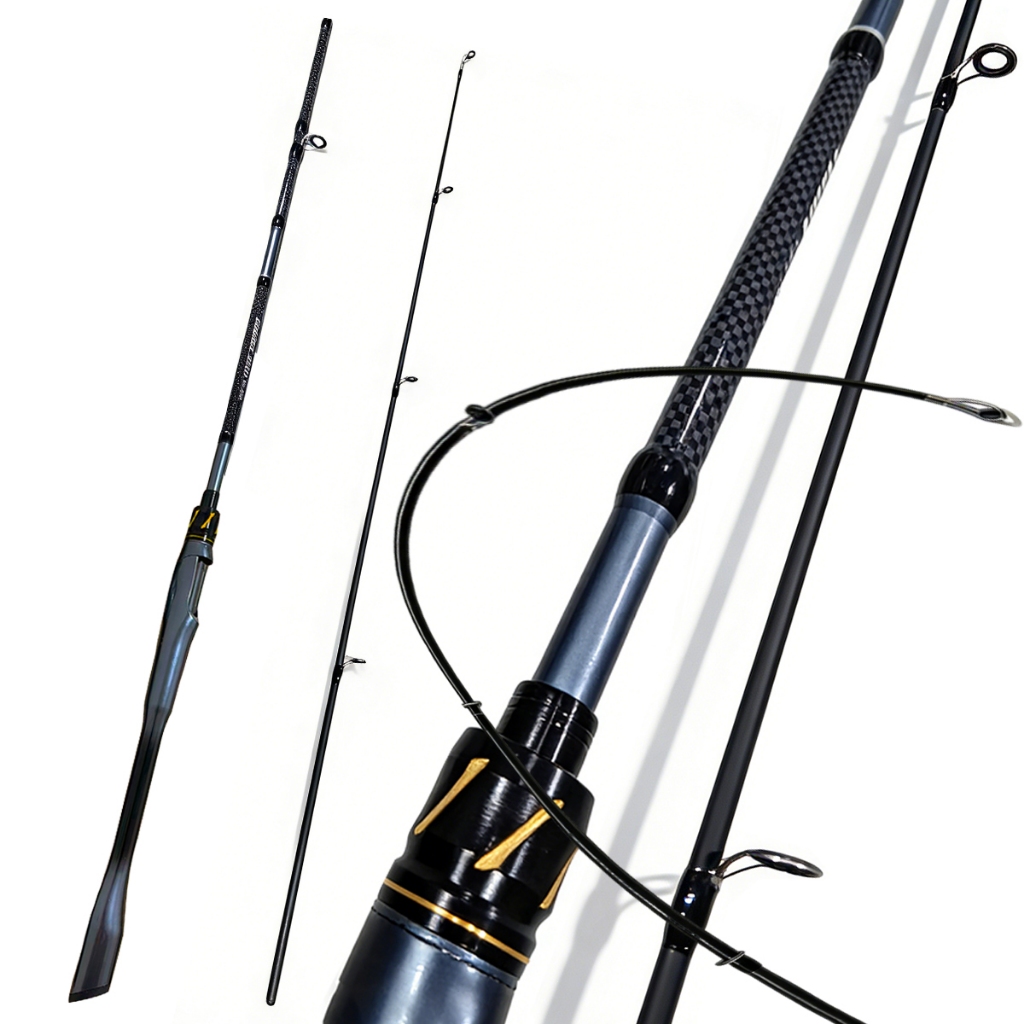 Vara de Pesca Spinning 1.68M Fibra de Carbono Profissional Leve e Sensível para Pesca de Isca Vara de Pesca Spinning