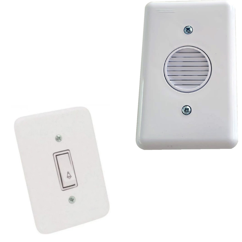 Campainha Cigarra com Interruptor Residencial de Embutir em Caixa 4x2" Bivolt