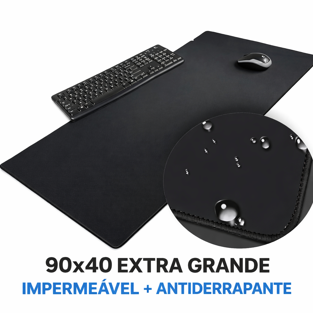 Mouse Pad 90x40 Mousepad Gamer Imperméavel Extra Grande Speed Bertô Desk Pad Preto a Prova d'agua