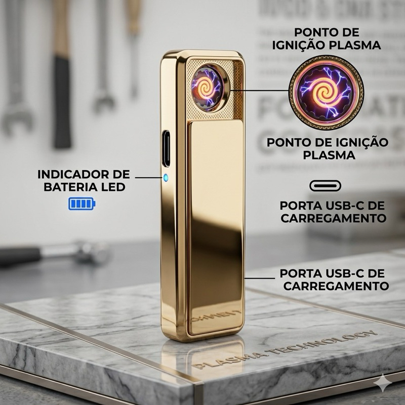 Isqueiro Elétrico Eletrônico Recarregável Usb Portatil Novo