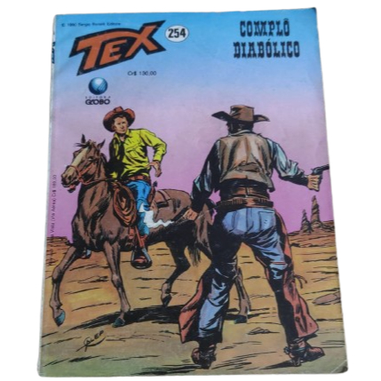 Tex 254 Complo Diabólico Editora Globo Gibi Faroeste !!!