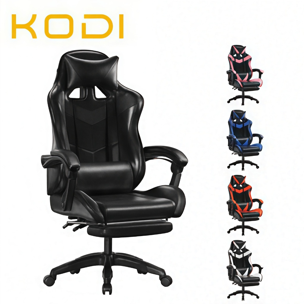 Imagem Cadeira Gamer Profissional - Reclinável, Ajustável e Confortável para Escritório e Estudos-F19