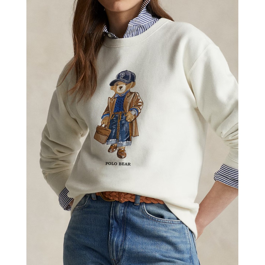 Moletom Feminino Polo Bear Urso Flanelado Algodão Premium Inverno 2026 Casual Blogueira Tendência