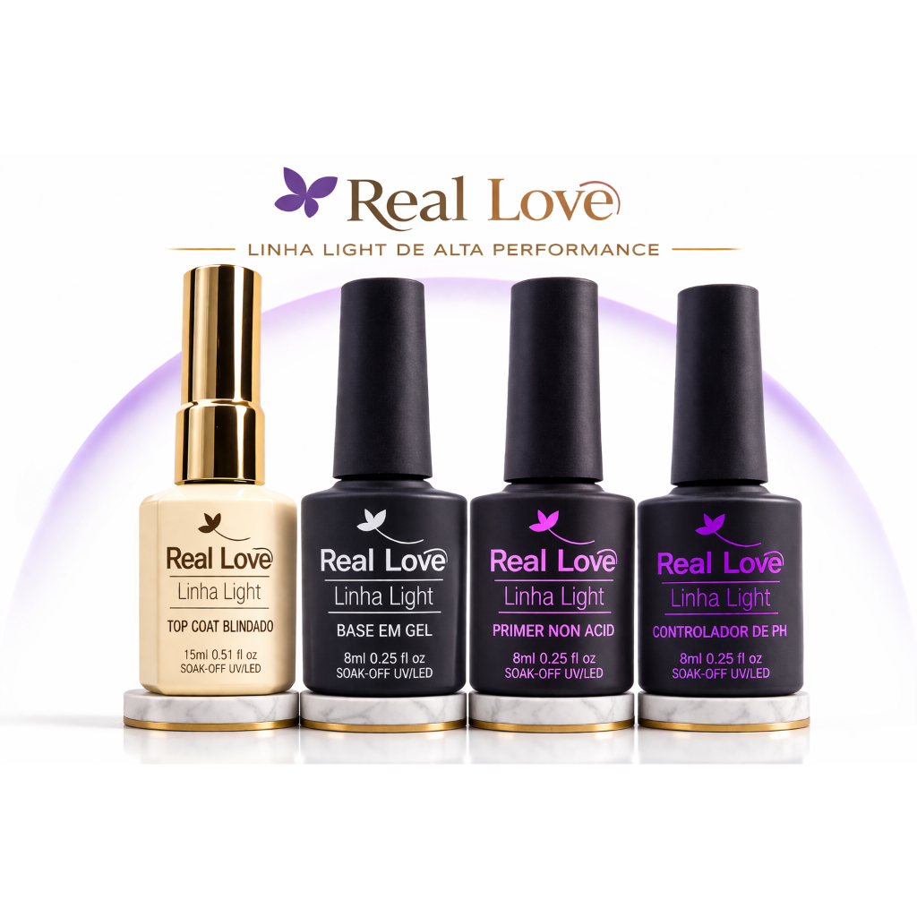 Kit Blindagem Real Love Light Profissional Fácil Limpeza Não Risca e Acabamento de Alto Padrão