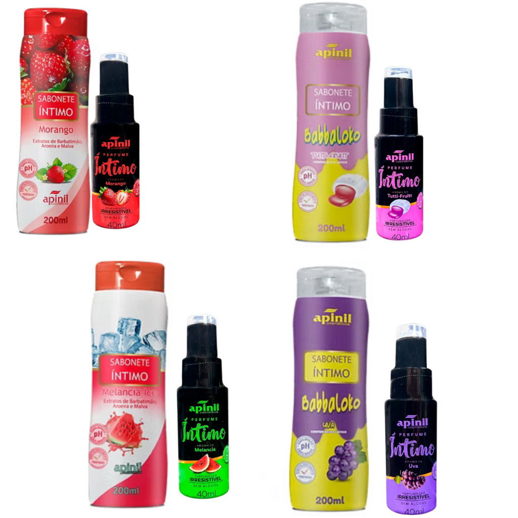 Kit com 10 unidades 5 Sabonetes íntimo + 5 Perfume - Apinil