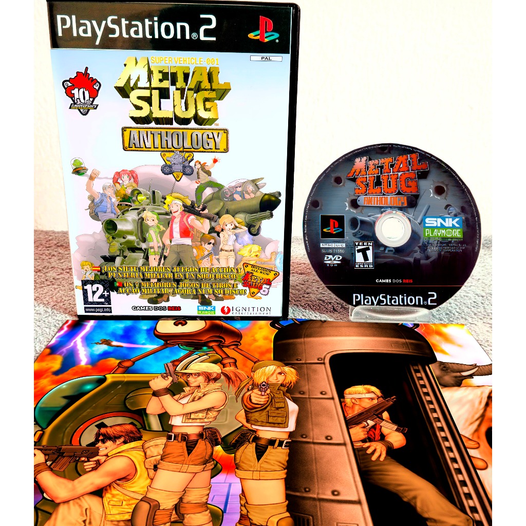 Jogo Metal Slug Anthology Coletânea para PS2 (7 jogos em 1) Mídia Física DVD com Caixinha e Poster