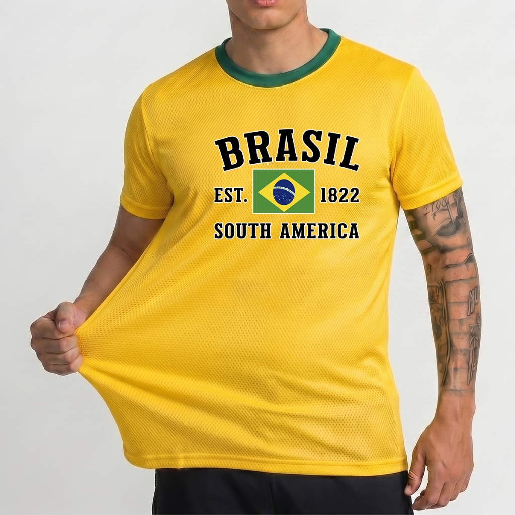 Camiseta Rumo ao Hexa Dryfit Brasil Copa do Mundo