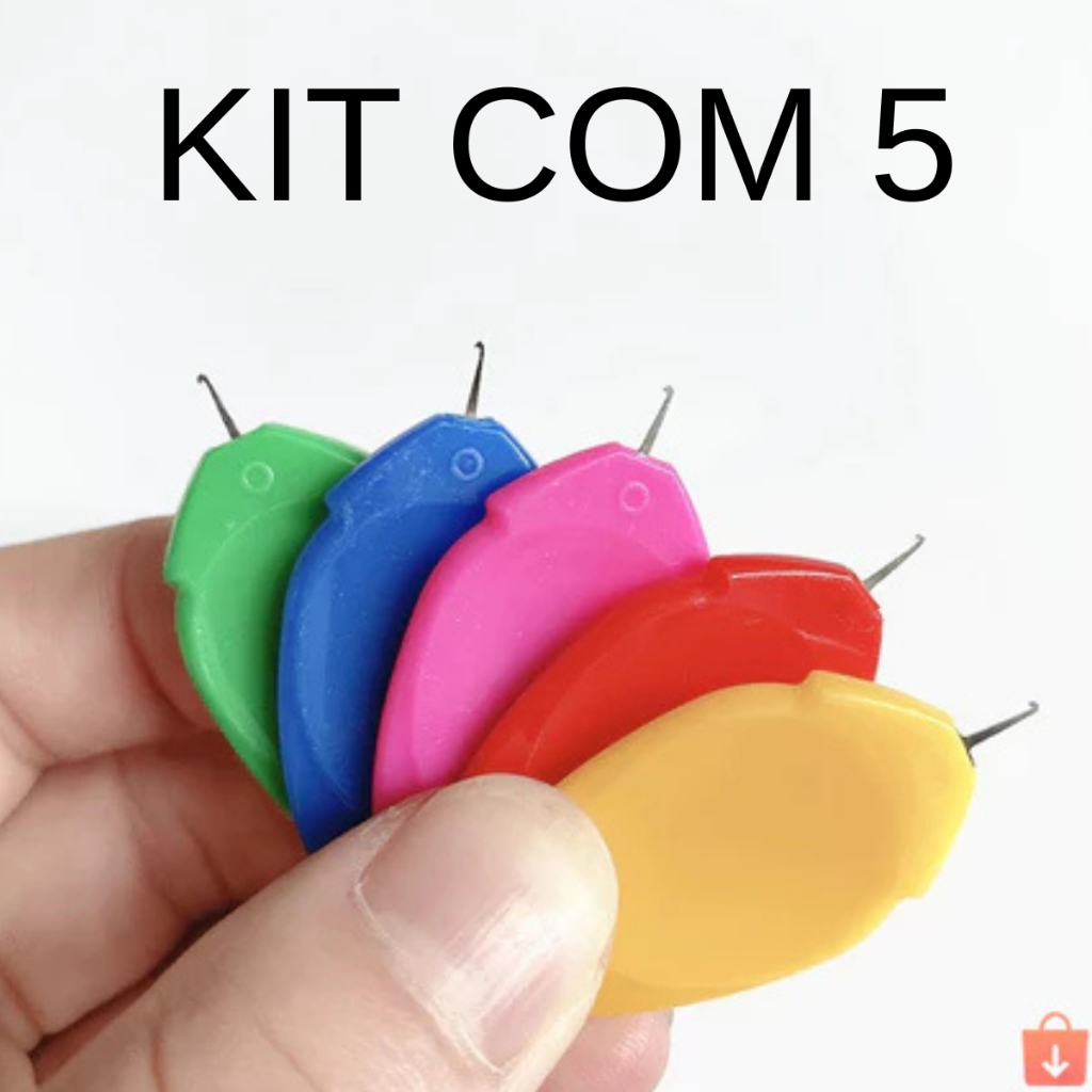 Kit 5 Passador Linha Costura na Agulha Auxiliar Agulha Fácil Envio Imediato