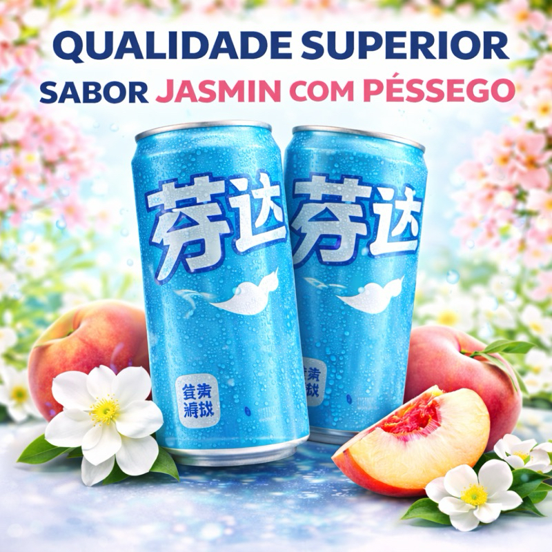 Fanta Exotica Importada Jasmim com Pêssego 330ml Refrigerante Asiático