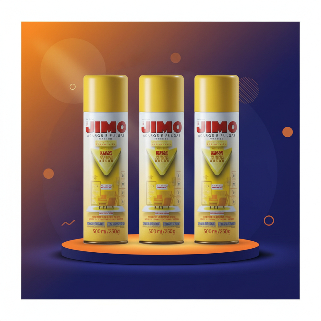 Jimo Ácaros E Pulgas Aerossol 300ml, Envio Imediato - Kit 1, 2 e 3