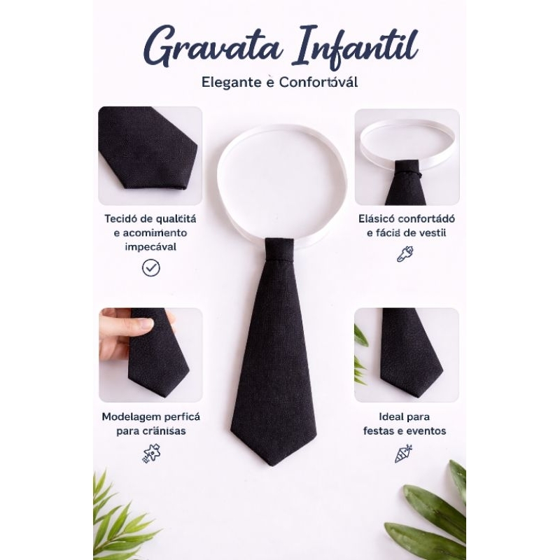 gravata social infantil baby
