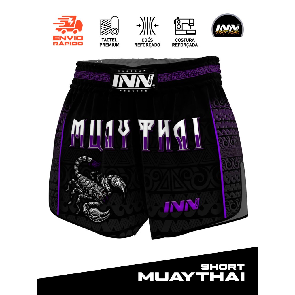 Short Muay Thai Champion Scorpion Thai Unissex