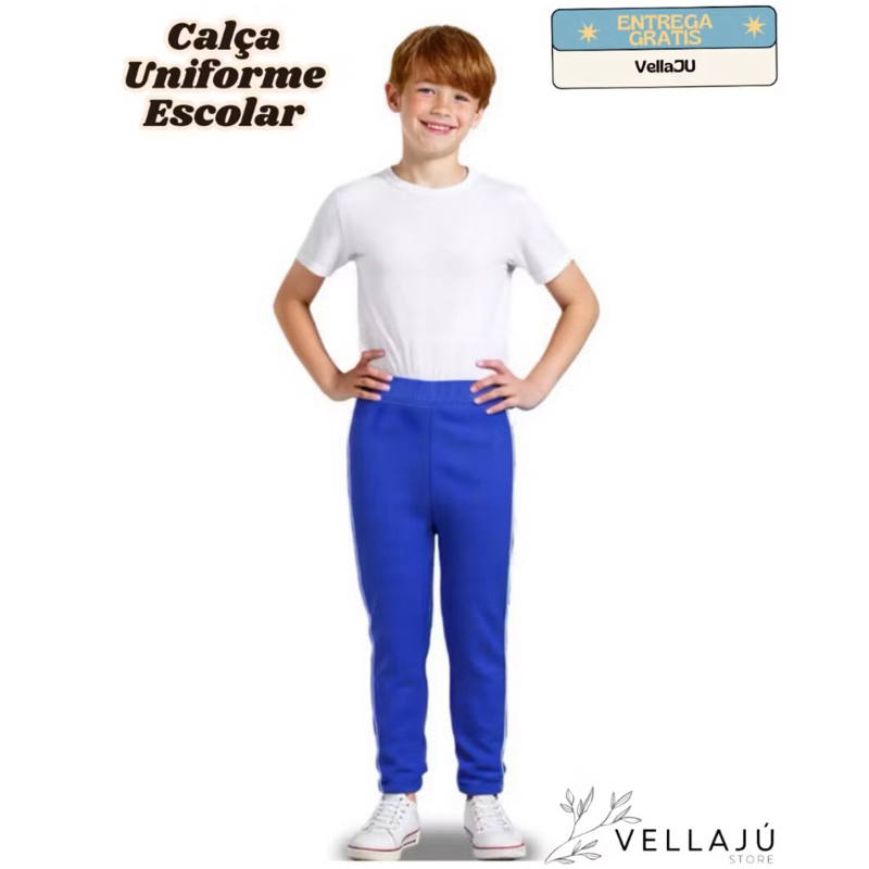 calça uniforme escolar infantil helanca unissex