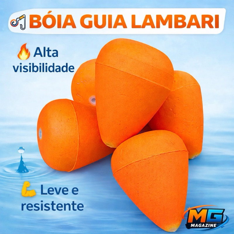 Bóia Guia Lambari n°2/ n°3/ n°4/ n°5/ nº7 (Cores: Rosa/ Laranja/ Amarelo)