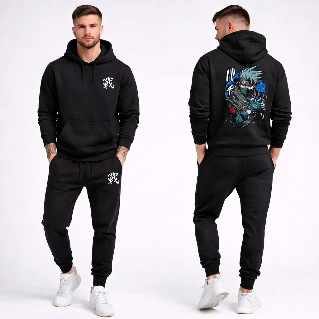 Conjunto Moletom Canguru Calça e Blusa com Capuz Flanelado Inverno Estampado